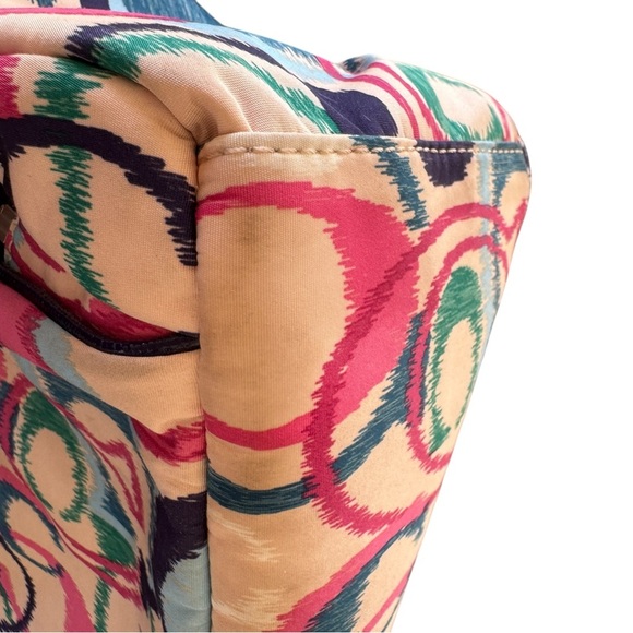 Vintage Coach IKat Print Multi Color Nylon Drawstring Backpack Rucksak F24451 - Picture 12 of 14